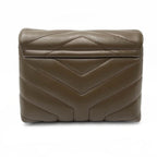 Saint Laurent Monogram Loulou Monogram Toy Soil Brown Leather Cross Body Bag