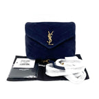 Saint Laurent Monogram Loulou Navy 2021 Blue Suede Leather Cross Body Bag