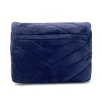 Saint Laurent Monogram Loulou Navy 2021 Blue Suede Leather Cross Body Bag