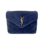 Saint Laurent Monogram Loulou Navy 2021 Blue Suede Leather Cross Body Bag