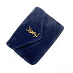 Saint Laurent Monogram Loulou Navy 2021 Blue Suede Leather Cross Body Bag