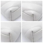 Saint Laurent Monogram Loulou Quilted Monogram Small Chain White Calfskin Leather Shoulder Bag