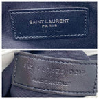 Saint Laurent Monogram Loulou Quilted Monogram Small Chain White Calfskin Leather Shoulder Bag