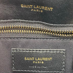 Saint Laurent Monogram Loulou Quilted Monogram Toy Black Patent Leather Cross Body Bag