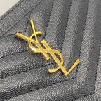 Saint Laurent Monogram Matelasse Pouch Black Leather Clutch
