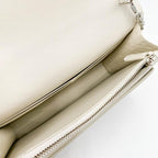 Saint Laurent Monogram Sunset Calfskin Crocodile Embossed Woc Blanc Vintage White Leather Shoulder Bag